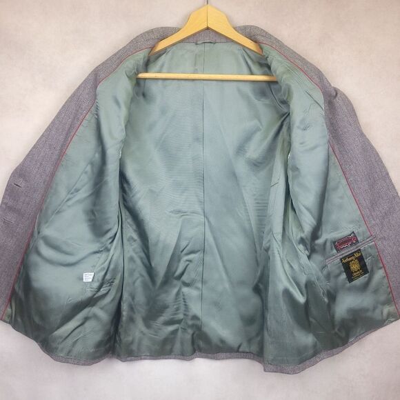 Vintage Anthony Allen Brown Wool Blend Two Button Blazer Size Med - Picture 11 of 13